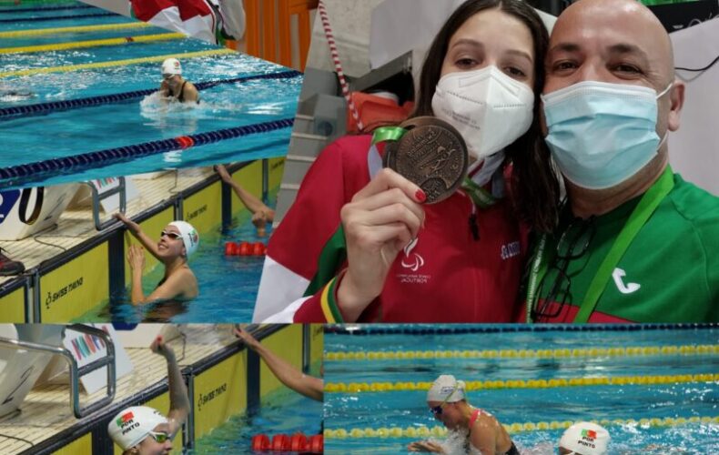 A Atleta da ADADA Renata Pinto ganha medalha de Bronze